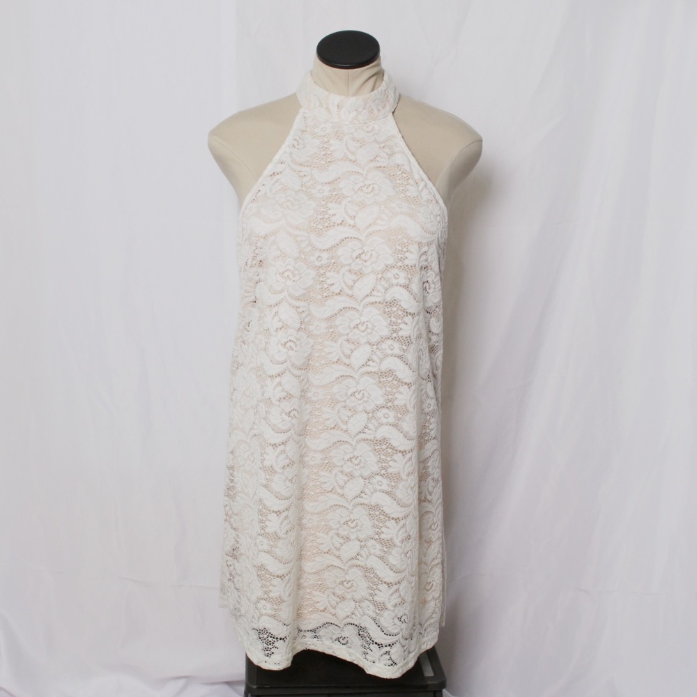 FOREVER21 White Lace Mini Dress